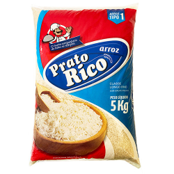 Arroz Agulhinha Prato Rico Lt1 Pacote De 5kg